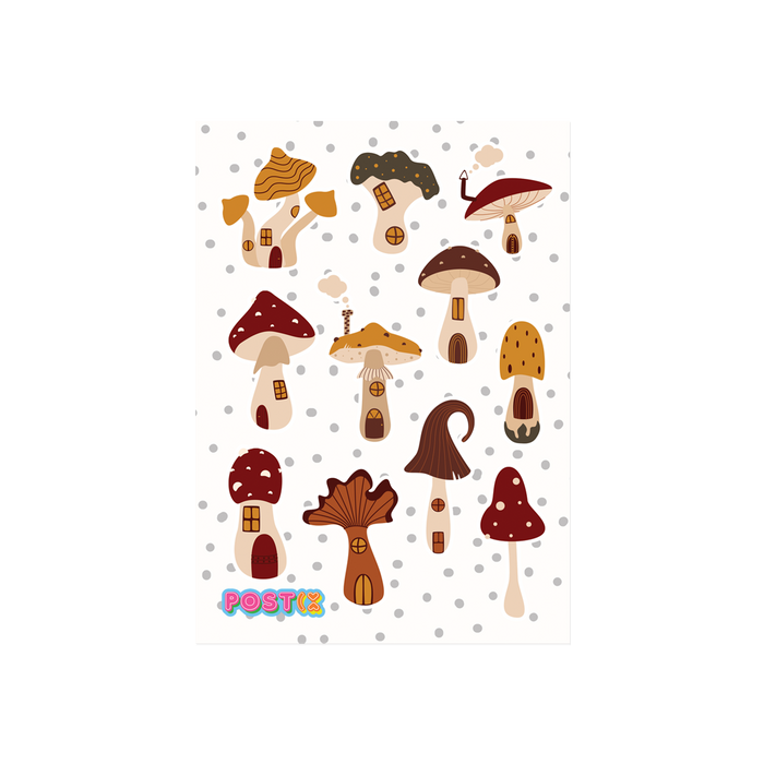 Mushroom Village Glossy Sticker Sheet