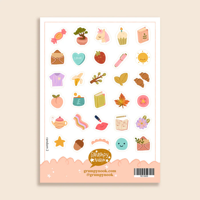 Random Sticker Sheets Random Things 2 Sticker Sheet β WashiGang