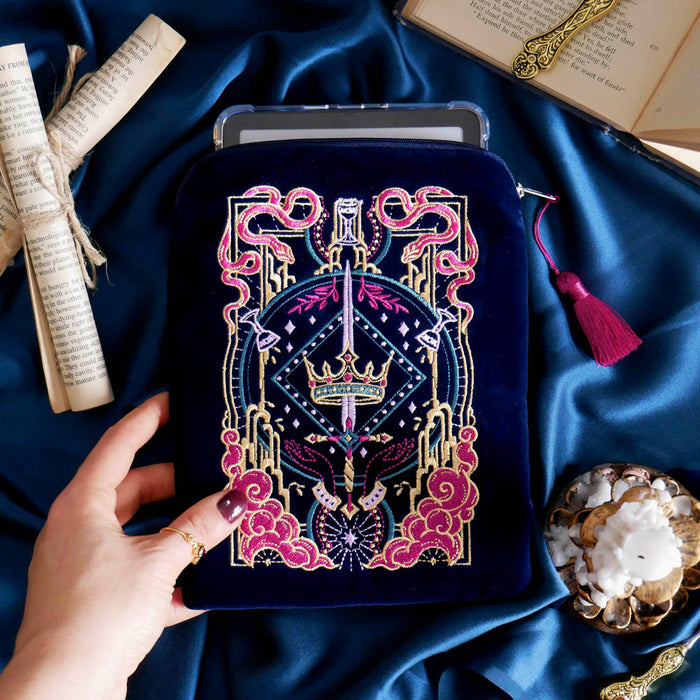 Serpents & Swords E-Reader Sleeve - Blue