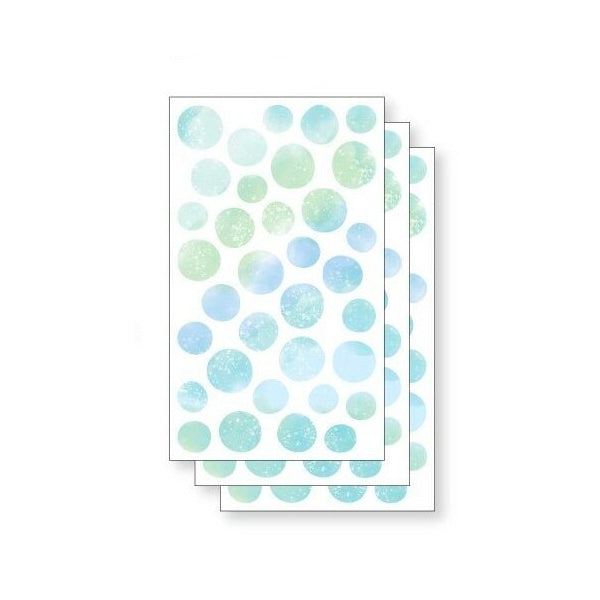 Rough Dot Washi Paper Stickers - Mint Blue