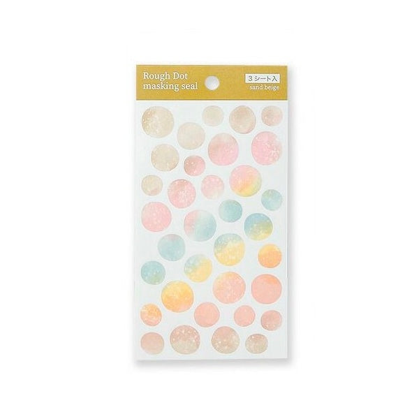 Rough Dot Washi Paper Stickers - Sand Beige
