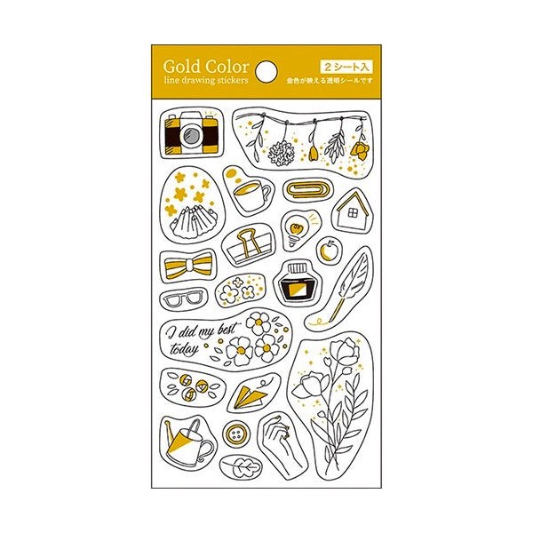 Clear Line Drawing Stickers - Camera