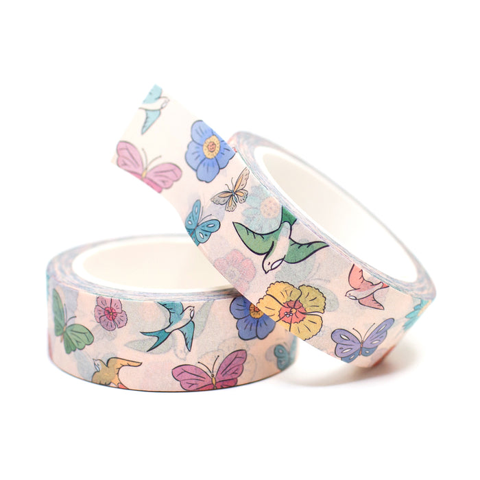 Floral Birds & Butterflies Washi Tape