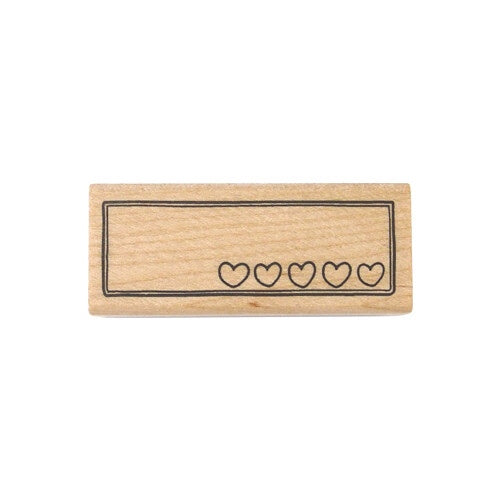 Kodomo No Kao 'Notebook Club' Wood Stamp - Hearts