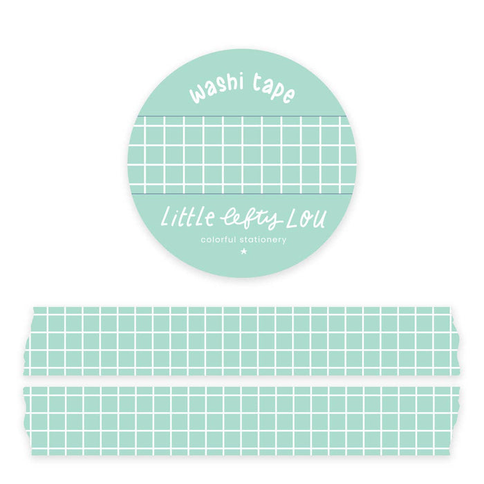 Little Lefty Lou Mint Grid Washi Tape