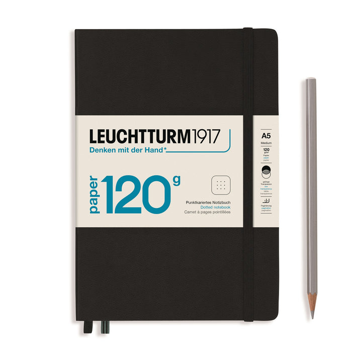 Leuchtturm1917 120gsm A5 Dot Grid Notebook - Black