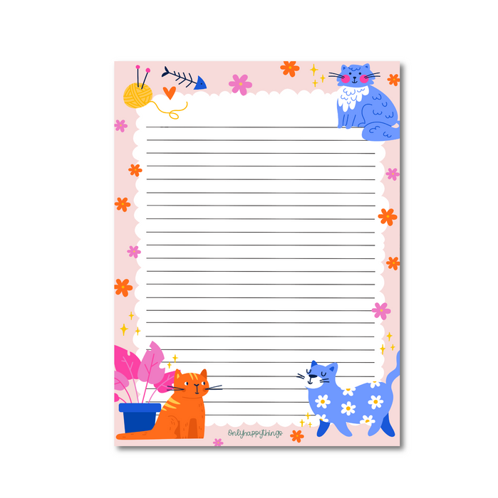 Colourful Paws Double-Sided A5 Notepad
