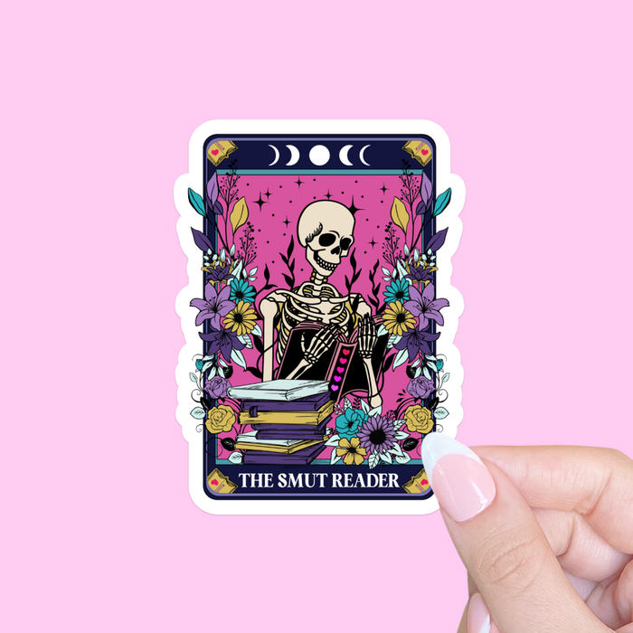 Tarot Card 'The Smut Reader' Vinyl Sticker