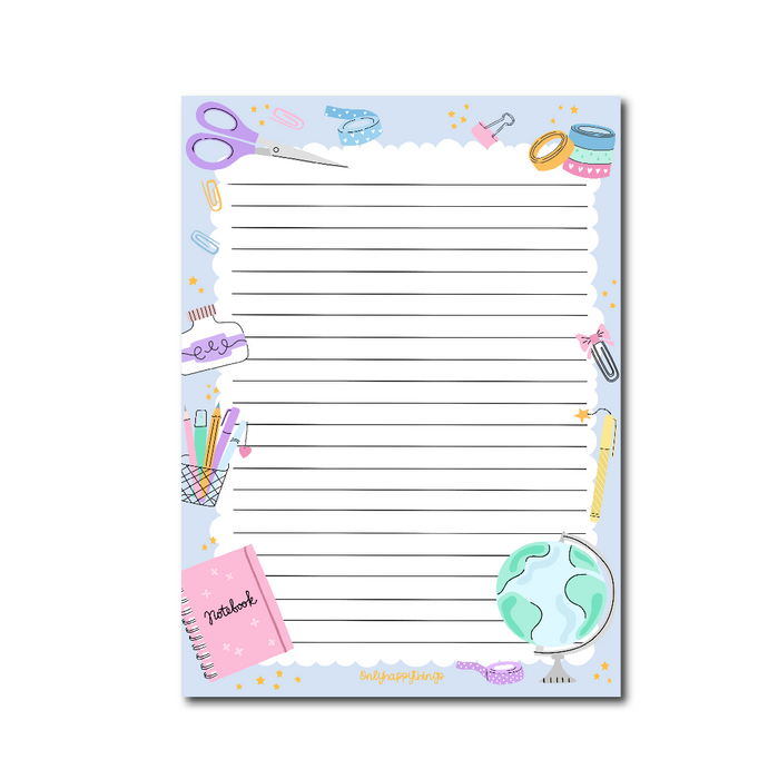 Stationery Double-Sided A5 Notepad