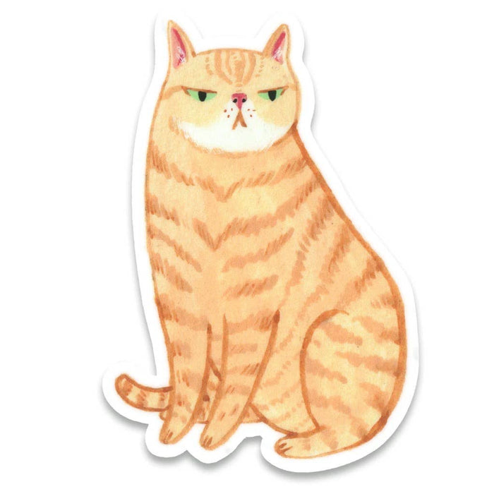 Orange Cat Vinyl Sticker
