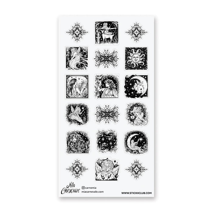 Starry Goddesses Sticker Sheet
