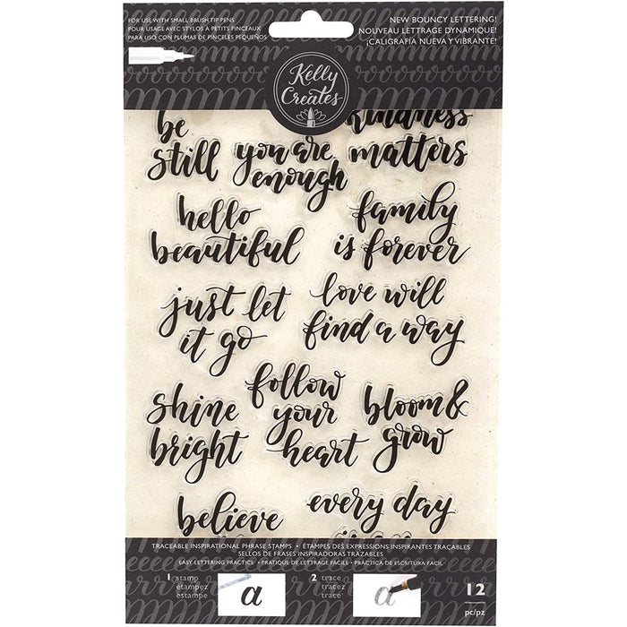 LAST STOCK! Kelly Creates Clear Stamps - Bouncy Phrases