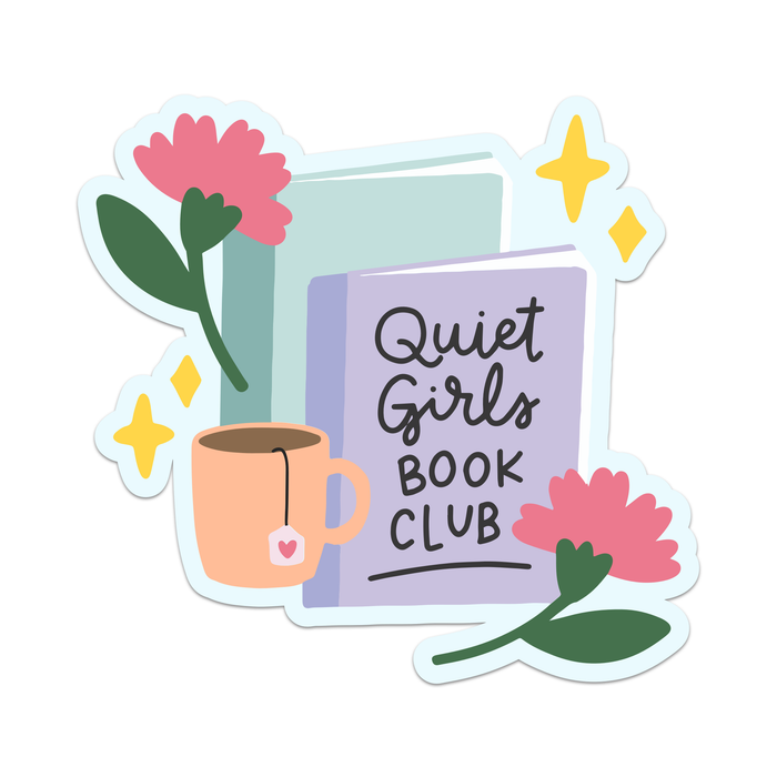 Quiet Girls Book Club Vinyl Sticker