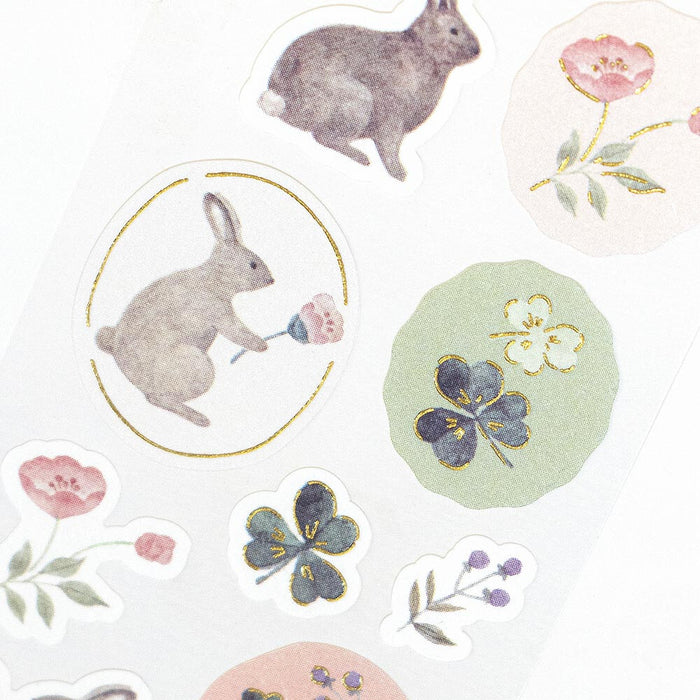 Michikusa Series Stickers - Rabbit & Clover