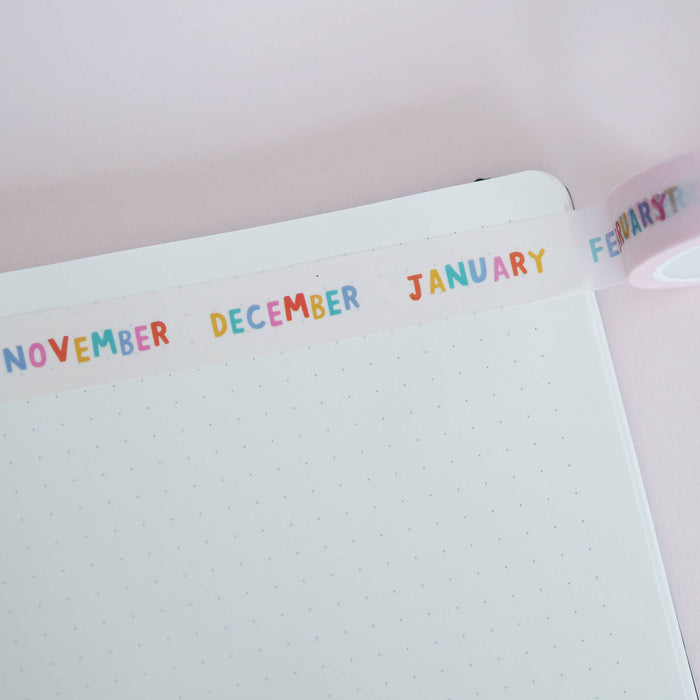 Months Of The Year Washi Tape