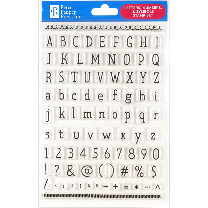 Alphabet, Numbers & Symbols Clear Stamps