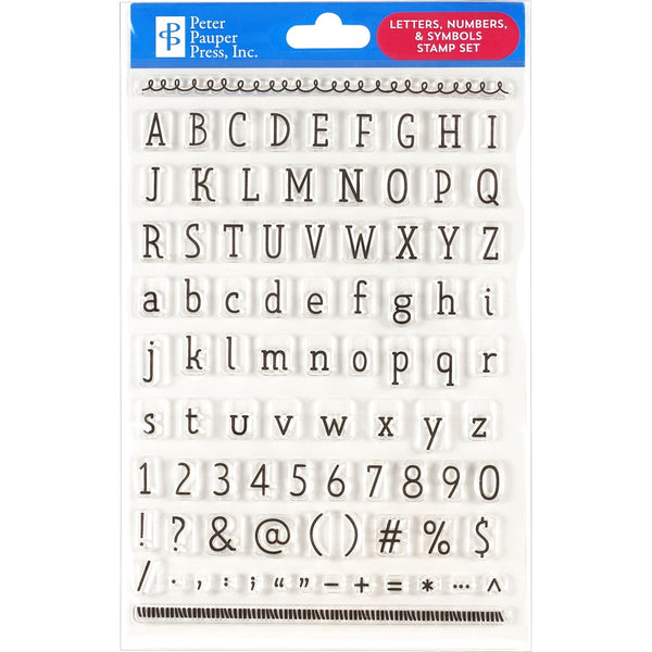 Large Block Alphabet & Number Embossing Stamp Set