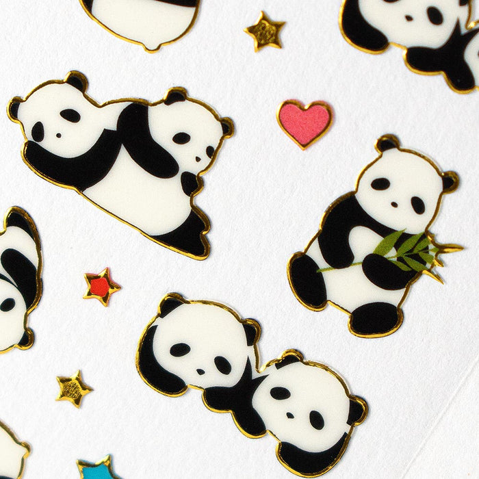 Gold-Edge Stickers - Panda