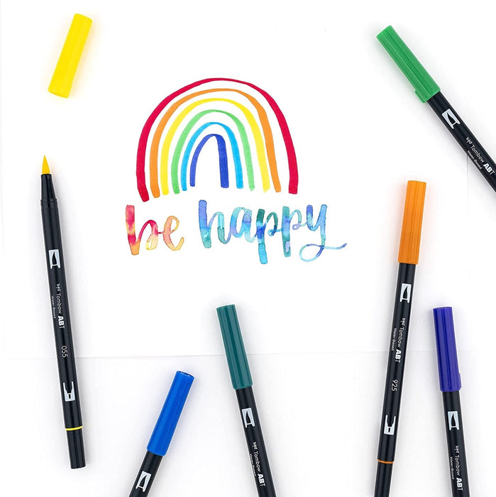 Tombow ABT Dual Brush Pen 10 Colour Set - Primary Colours