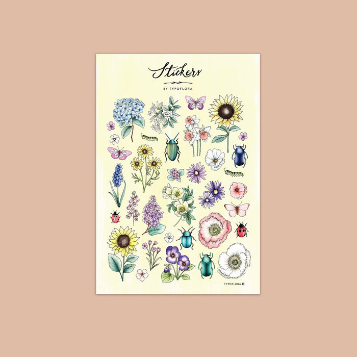 Sticker Sheet - Summer Flowers Lovers