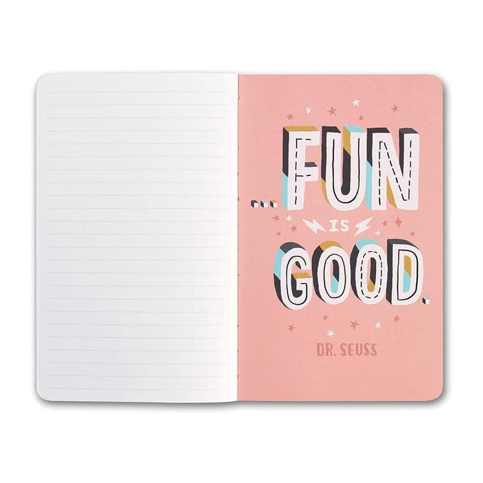 Write Now Lined Journal - There Is A Certain Happiness In Being Silly