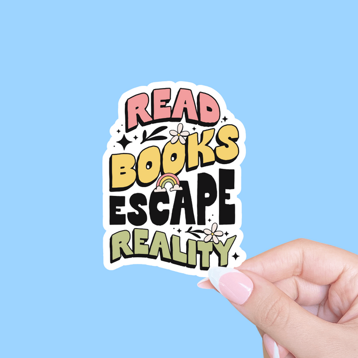 Read Books Escape Reality Vinyl Sticker