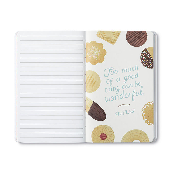 Write Now Lined Journal - One Of The Secrets Of A Happy Life Is Continuous Small Treats