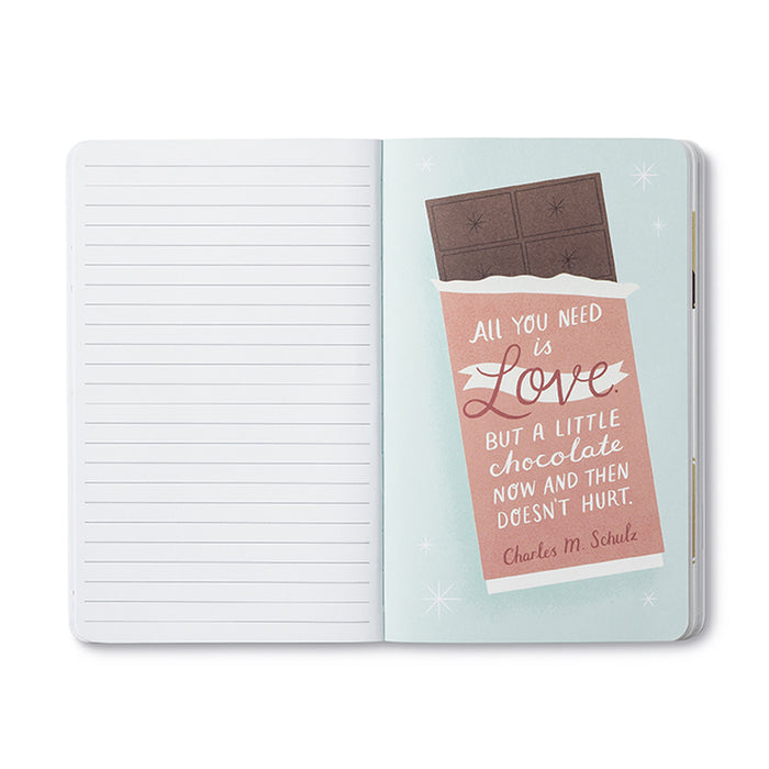 LAST STOCK! Write Now Lined Journal - One Of The Secrets Of A Happy Life Is Continuous Small Treats