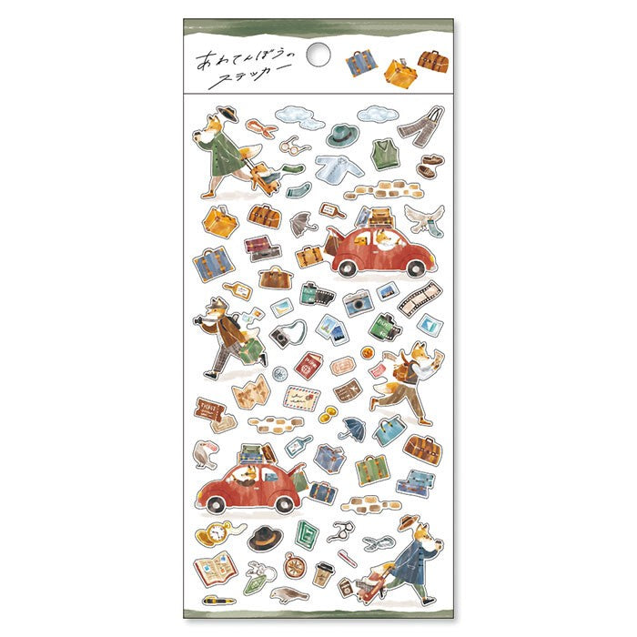 LAST STOCK! Mind Wave Japan Stickers - Travelling Fox