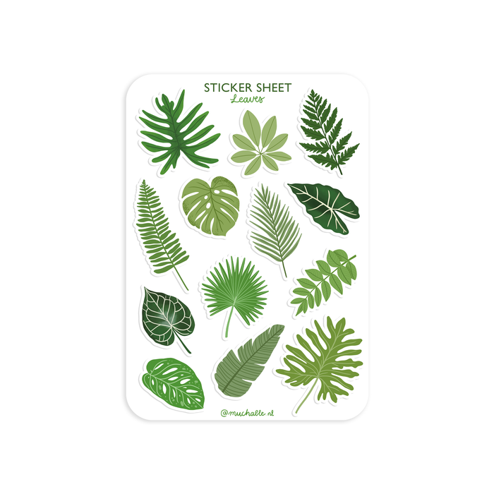 A6 Sticker Sheet - Leaves