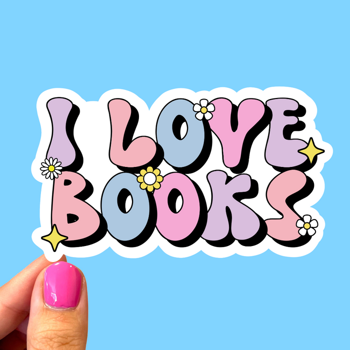 I Love Books Vinyl Sticker