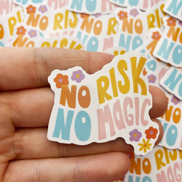 Mini Gloss Vinyl Sticker - No Risk No Magic