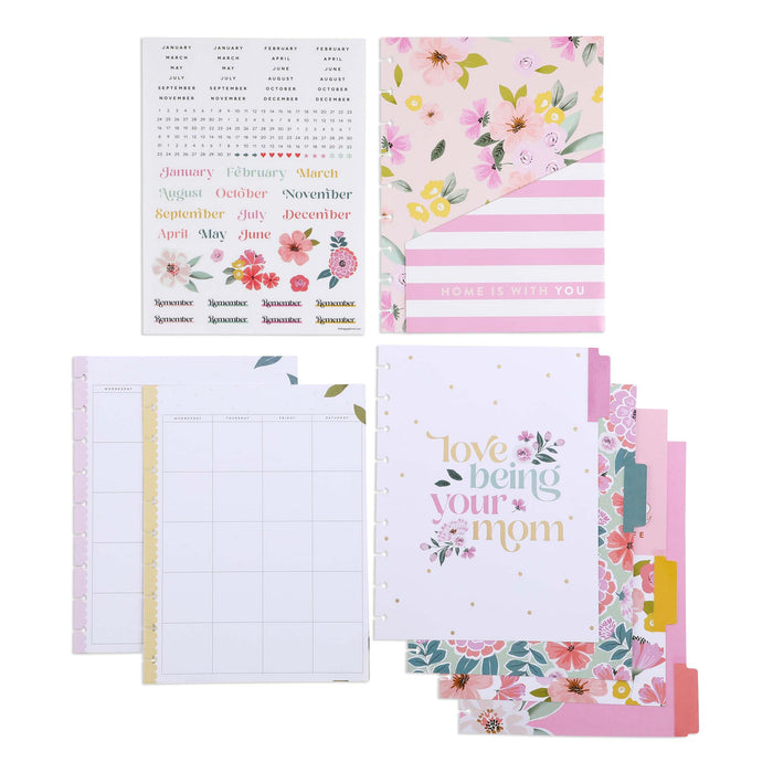 The Happy Planner 'Fresh Bouquet' CLASSIC DASHBOARD Extension Pack - 4 Months