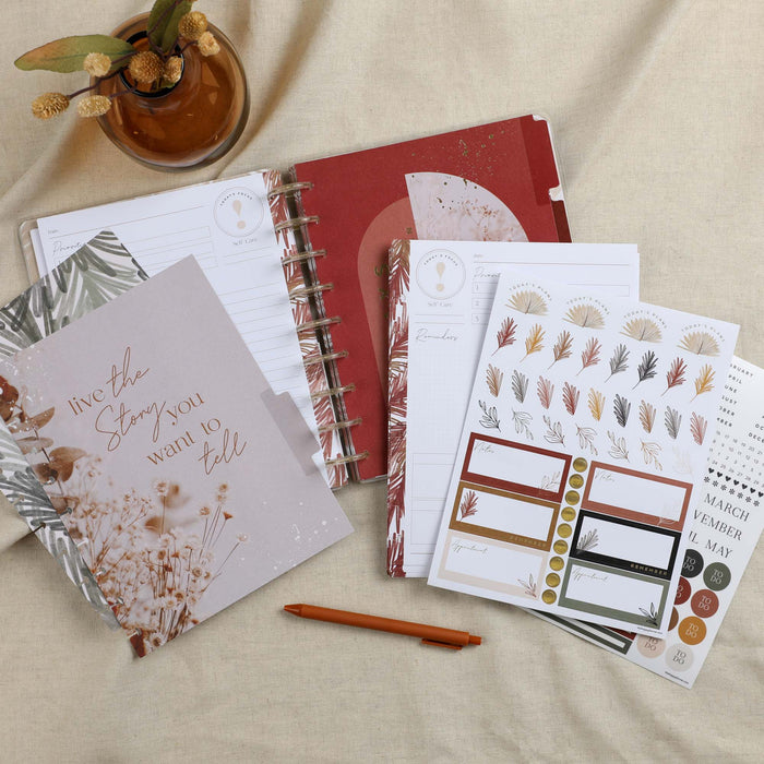 LAST STOCK! The Happy Planner 'Dried Florals' CLASSIC DAILY Extension Pack - 3 Months