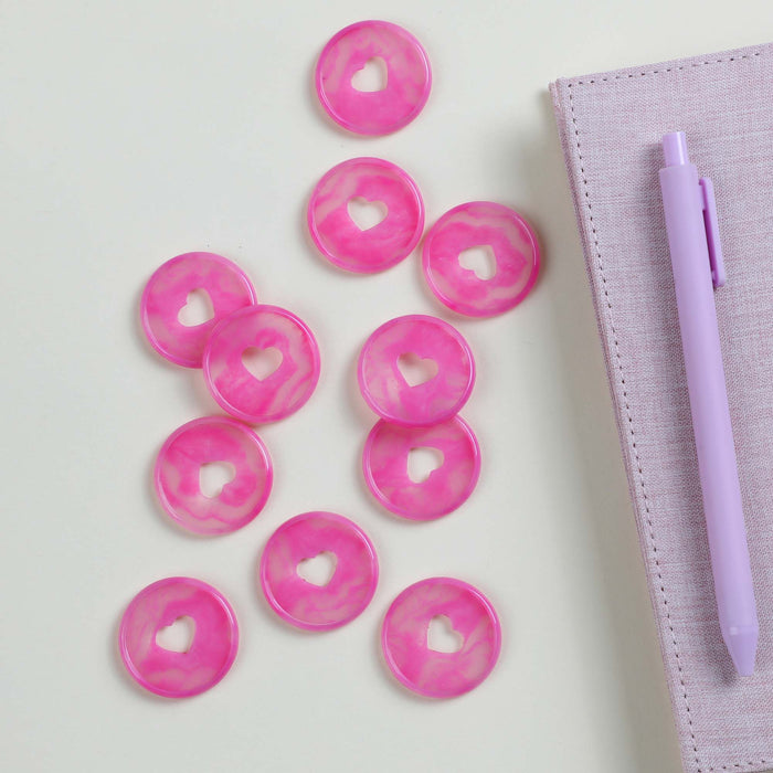 The Happy Planner MEDIUM Plastic Discs - Berry Pink Swirl