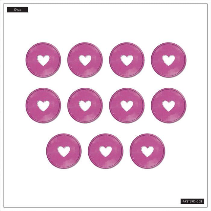 LAST STOCK! The Happy Planner MEDIUM Plastic Discs - Berry Pink Swirl