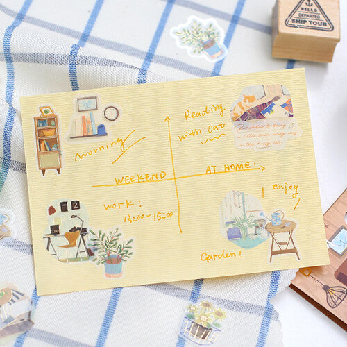 BGM Lifestyle Washi Paper Flake Stickers - Interior