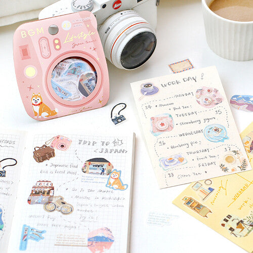 BGM Lifestyle Washi Paper Flake Stickers - Japan Travel