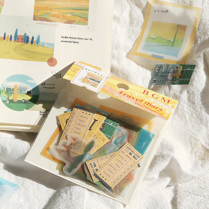 LAST STOCK! BGM Travel Diary Deco Stickers - Countryside
