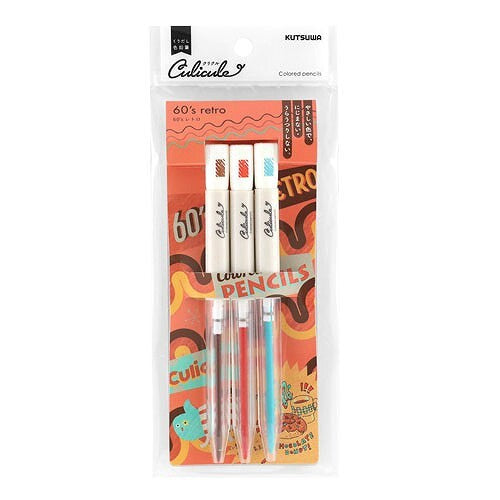 Kutsuwa Culicule Coloured Pencil Set - 60's Retro