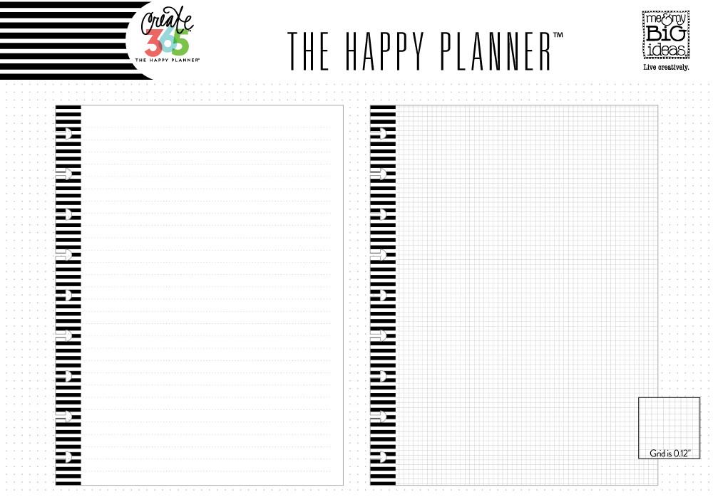 The Happy Planner 'Lined & Graph' CLASSIC Filler Paper
