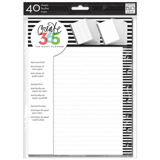FIL-02 NOTE AND GRAPH PAPER INSERT - CLASSIC HAPPY PLANNER