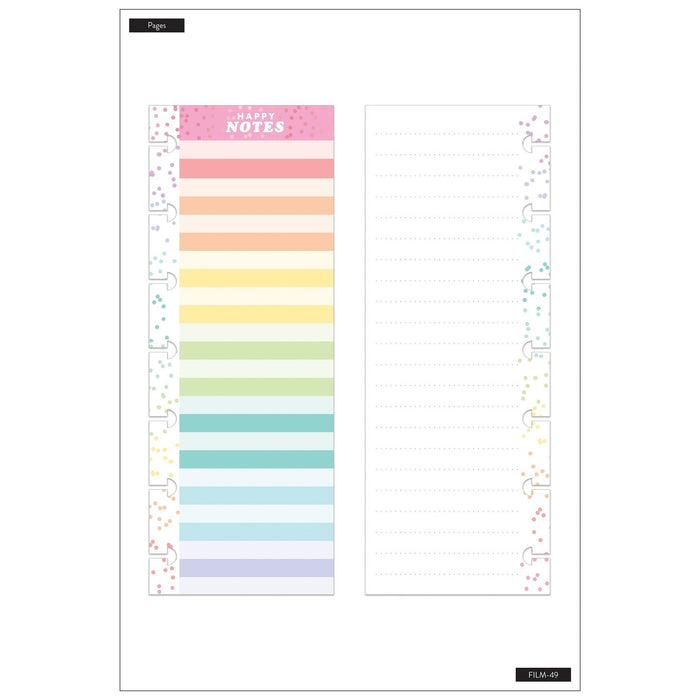The Happy Planner 'Colour Stripe' MINI HALF-SHEET Filler Paper