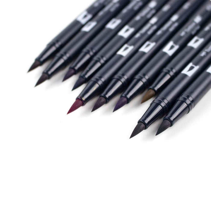 Tombow ABT Dual Brush Pen 10 Colour Set - Bohemian