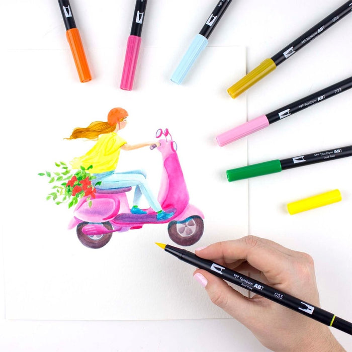 Tombow ABT Dual Brush Pen 10 Colour Set - Celebration