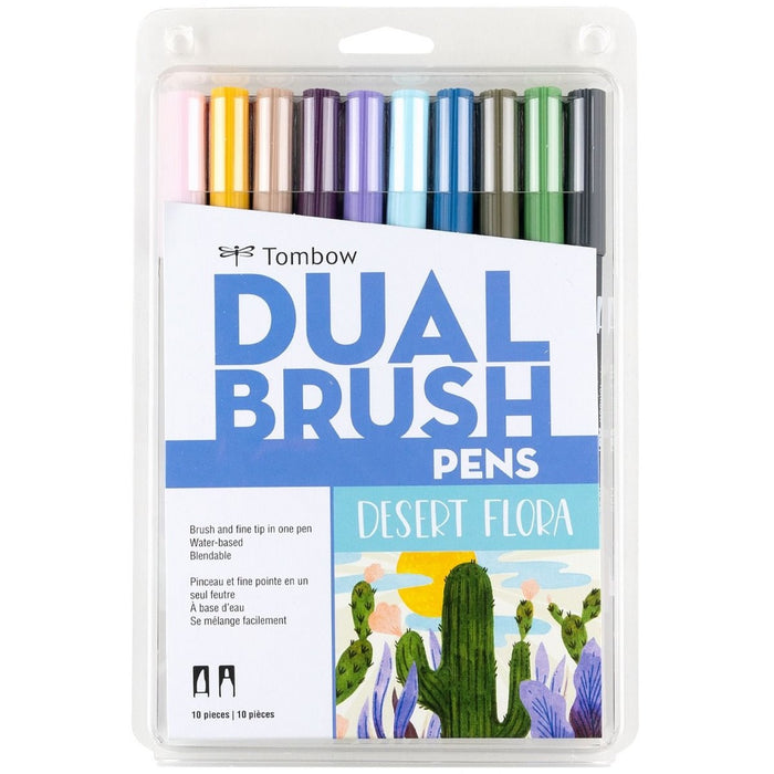 Tombow ABT Dual Brush Pen 10 Colour Set - Desert Flora
