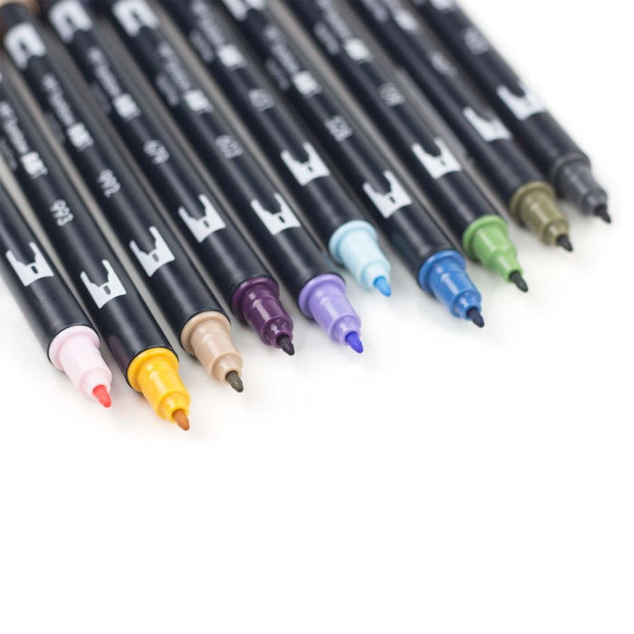 Tombow ABT Dual Brush Pen 10 Colour Set - Desert Flora
