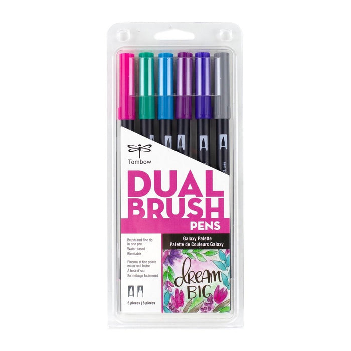 Tombow ABT Dual Brush Pen 6 Colour Set - Galaxy