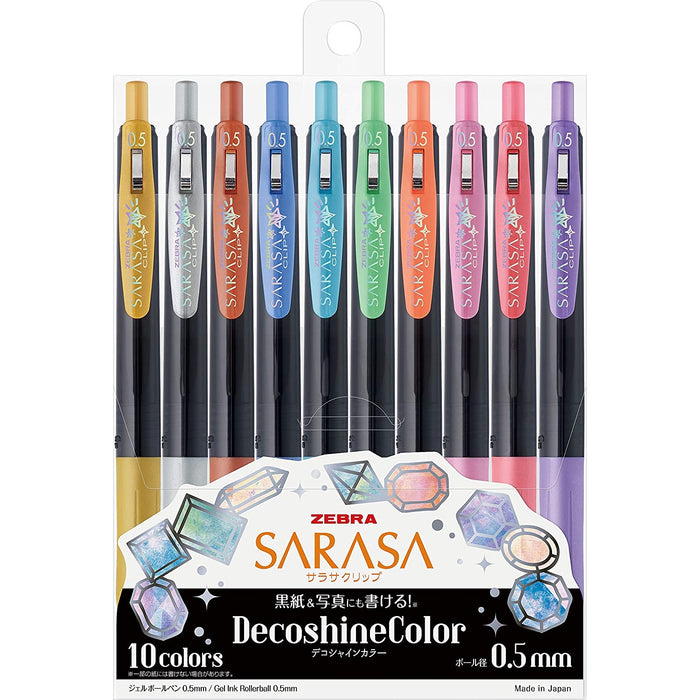 Zebra Sarasa Clip DECOSHINE Metallic Gel Pens 0.5mm