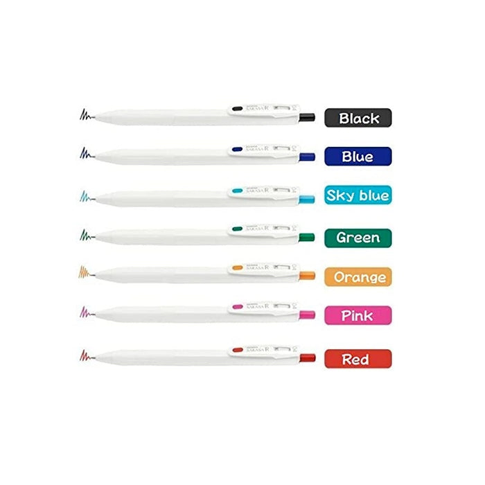 Zebra Sarasa R Gel Ink Pens - 0.4mm - 7 Colour Set